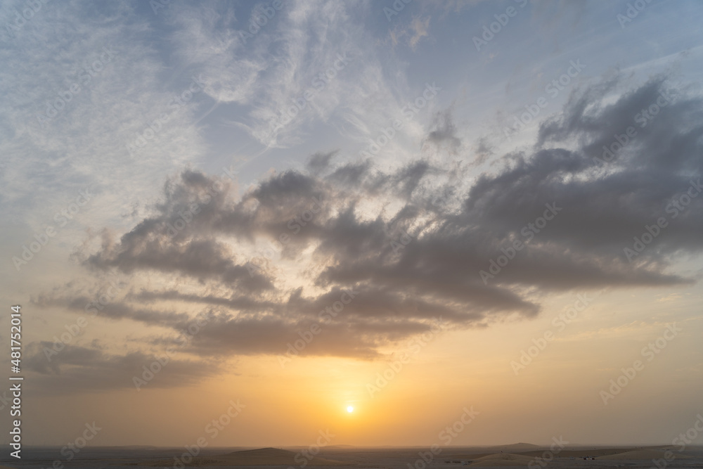 Beautiful sky with cloud during sunset Beautiful sky with cloud during sunset