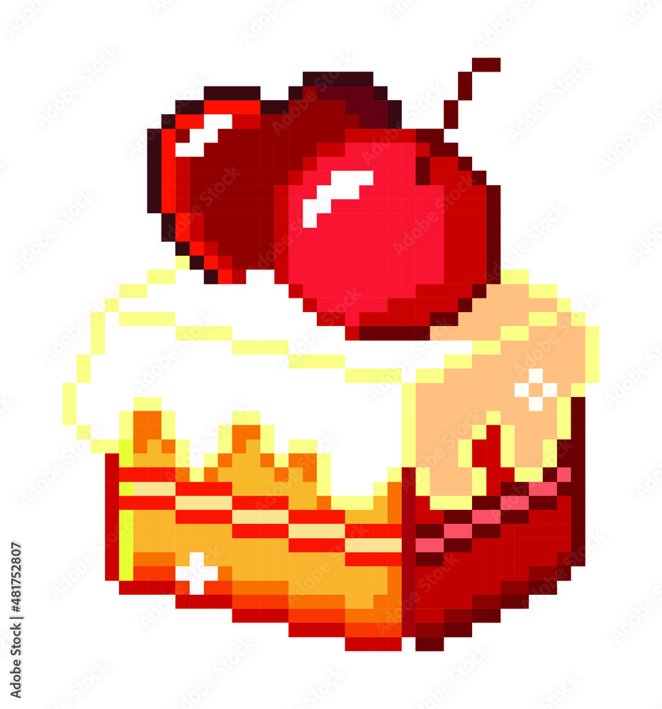 Obraz premium Cake pixel art.