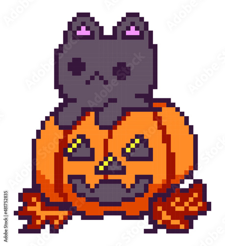 cat pixel art.