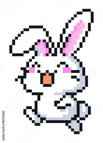 rabbit pixel art.