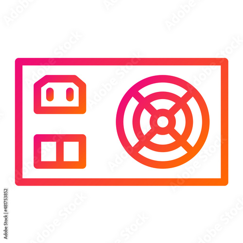 Power Supply Vector Icon Design Illustration