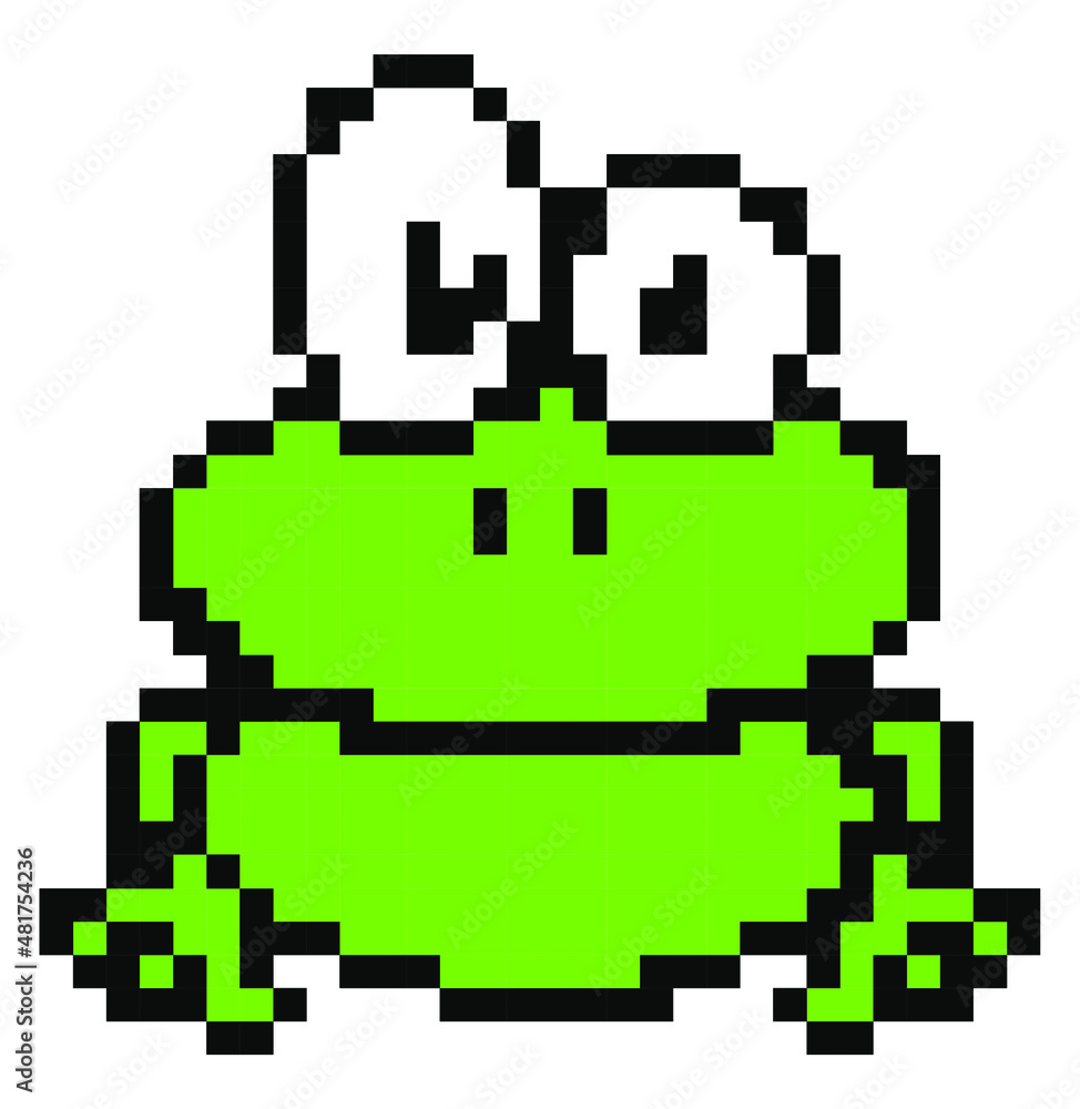 Obraz premium frog pixel