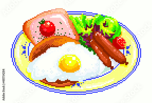 fried egg pixel art