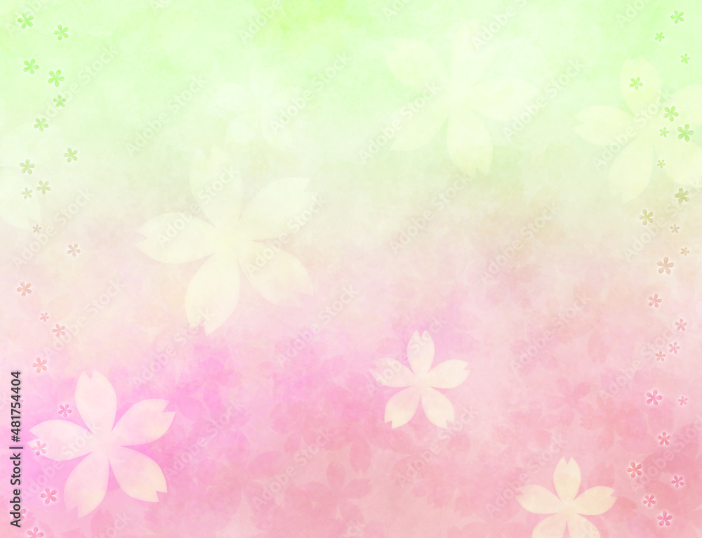 淡く明るい桜の背景