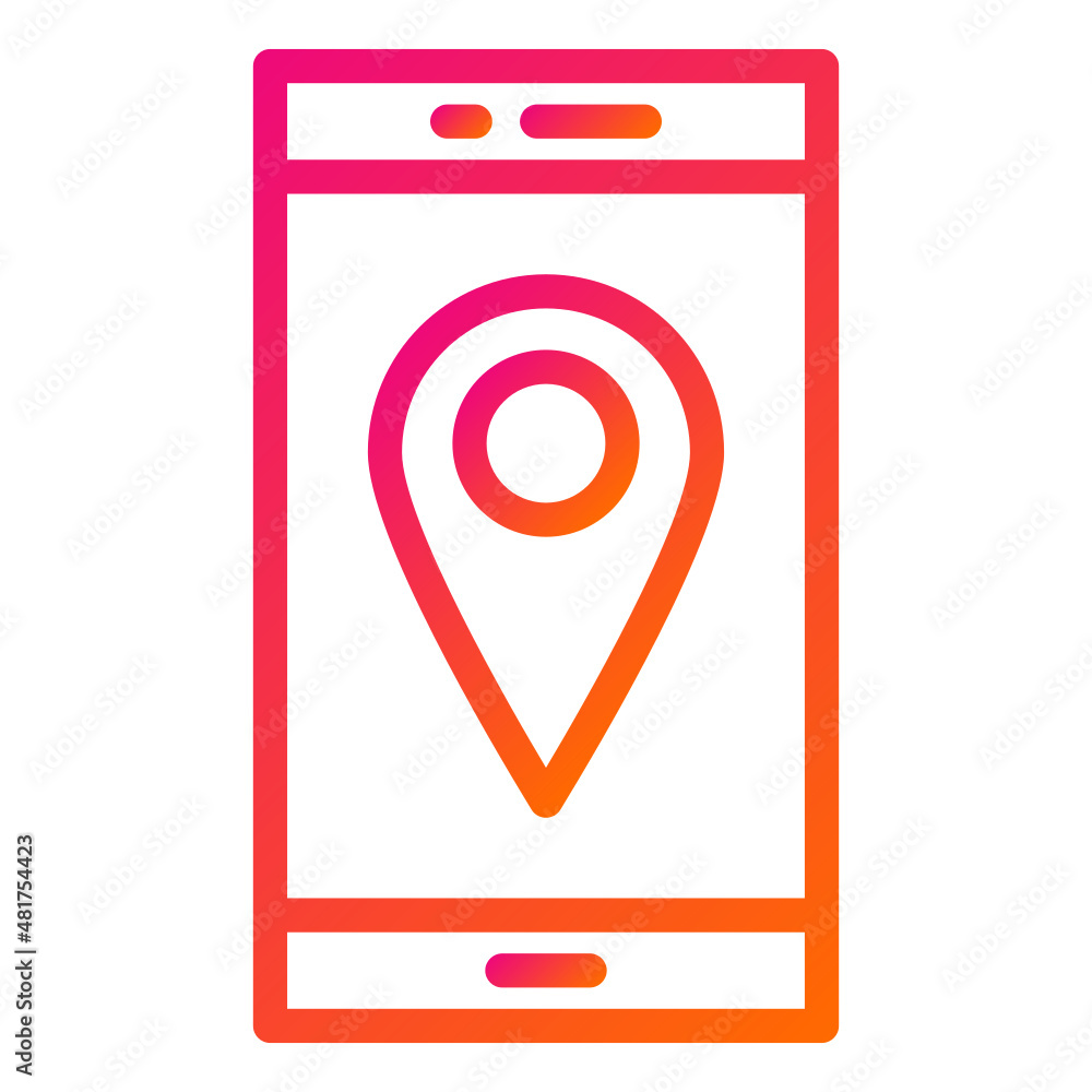 Mobile location Vector Icon Design Illustration Mobile location Vector Icon Design Illustration