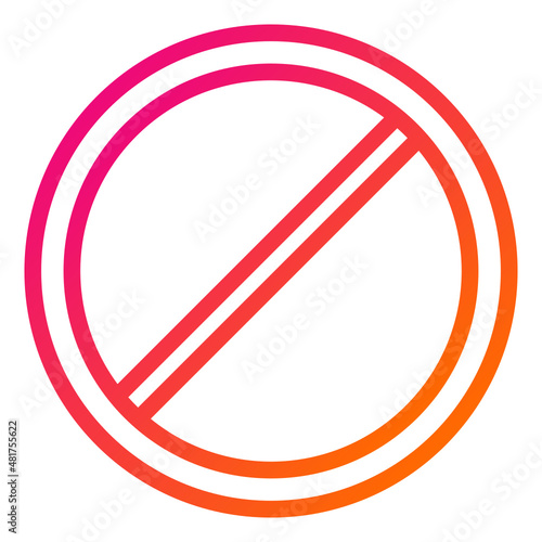 No stopping Vector Icon Design Illustration