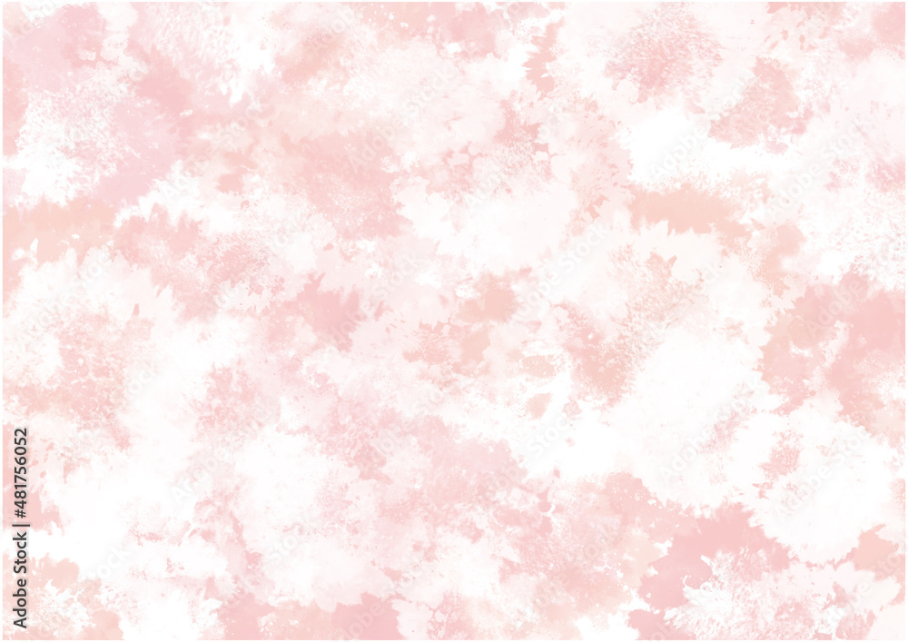 Fototapeta premium 水彩 背景画像 ピンク色 春色のテクスチャ 