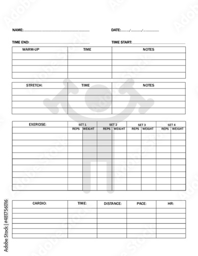 Fitness Planner Notebook