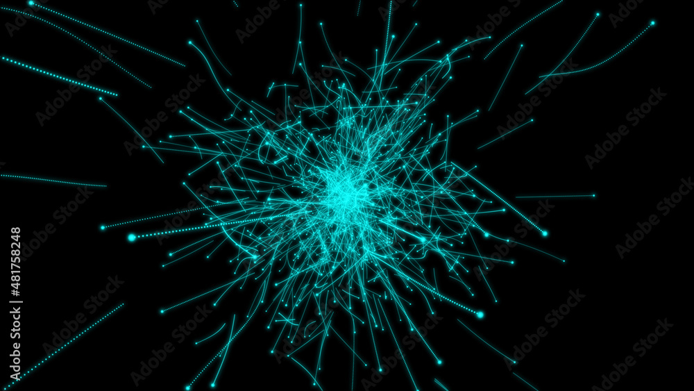 abstract black background with blue rays. chaotic light rays. hypnotic colored background abstract black background with blue rays. chaotic light rays. hypnotic colored background