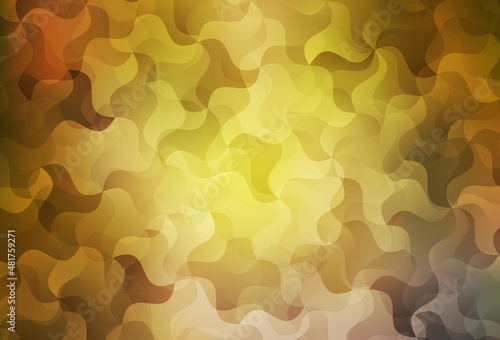 Dark Green, Yellow vector abstract mosaic backdrop.