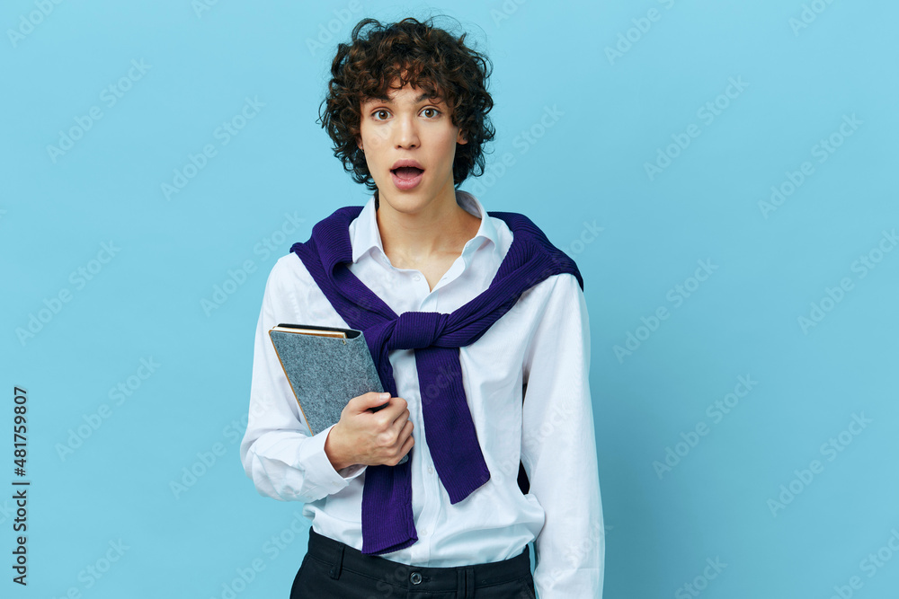 student with a book college learning jacket isolated backgrounds student with a book college learning jacket isolated backgrounds
