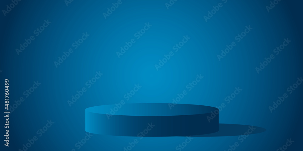 Blue product background stand or podium pedestal with light on empty display with blue backdrops, Concept for product presentation, mock up, show cosmetic. illustration 3d paper cut. Blue product background stand or podium pedestal with light on empty display with blue backdrops, Concept for product presentation, mock up, show cosmetic. illustration 3d paper cut.