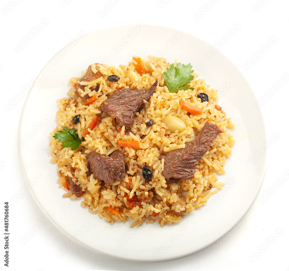 Pilaf on the plate