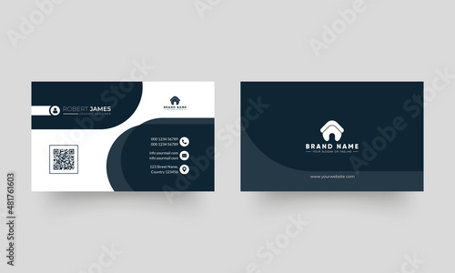 Corporate clean and modern business card template