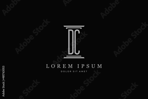 pillar logo icon letter DC minimal design inspiration