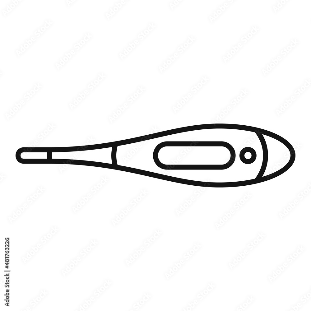 Hold contact gun icon outline vector. Digital thermometer Hold contact gun icon outline vector. Digital thermometer