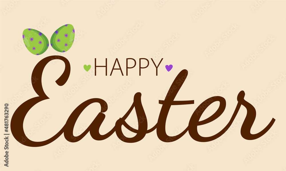 Happy Easter lettering. Happy Easter banners, greeting cards, posters, holiday covers.