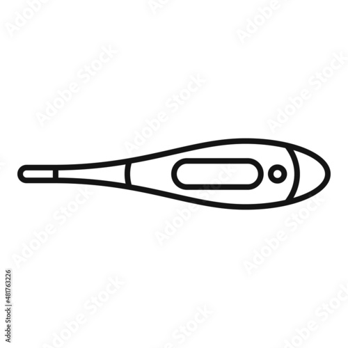 Hold contact gun icon outline vector. Digital thermometer
