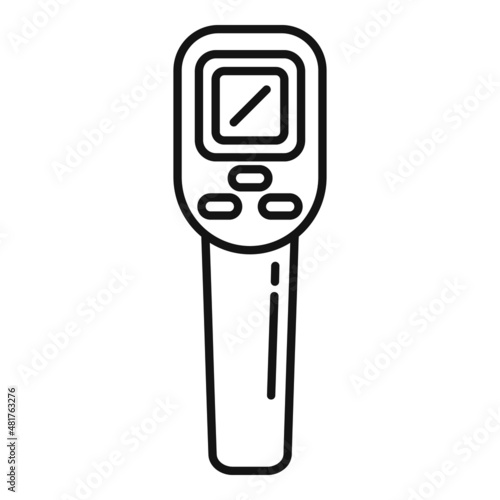 Contact gun icon outline vector. Digital thermometer