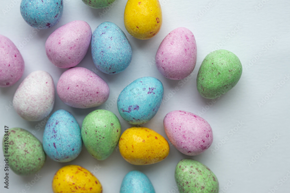 colorful easter eggs with flowers and leaves colorful easter eggs with flowers and leaves