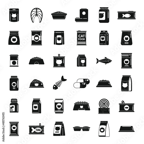 Cat food icon simple vector. Canned food