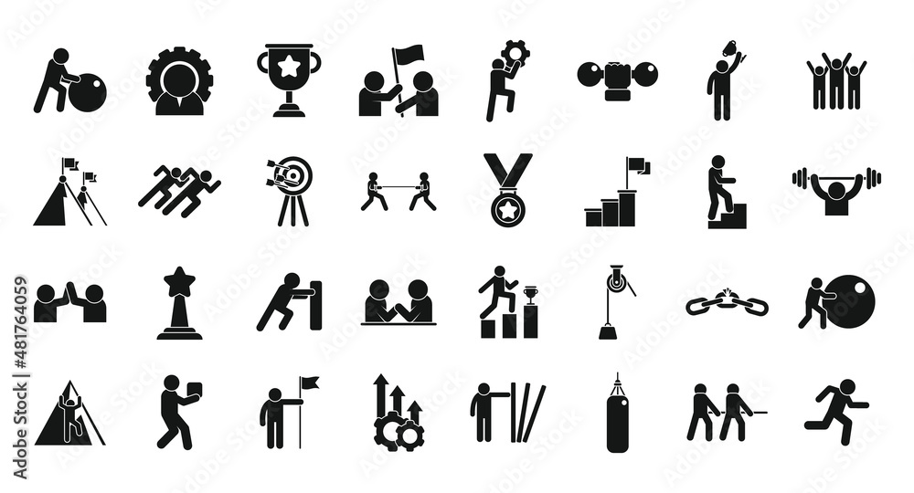 Effort icon simple vector. Success force Effort icon simple vector. Success force