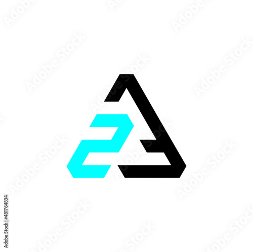 Free Download A2, 2a abstract monogram logo design vector templates in triangle shape - GFXLoad