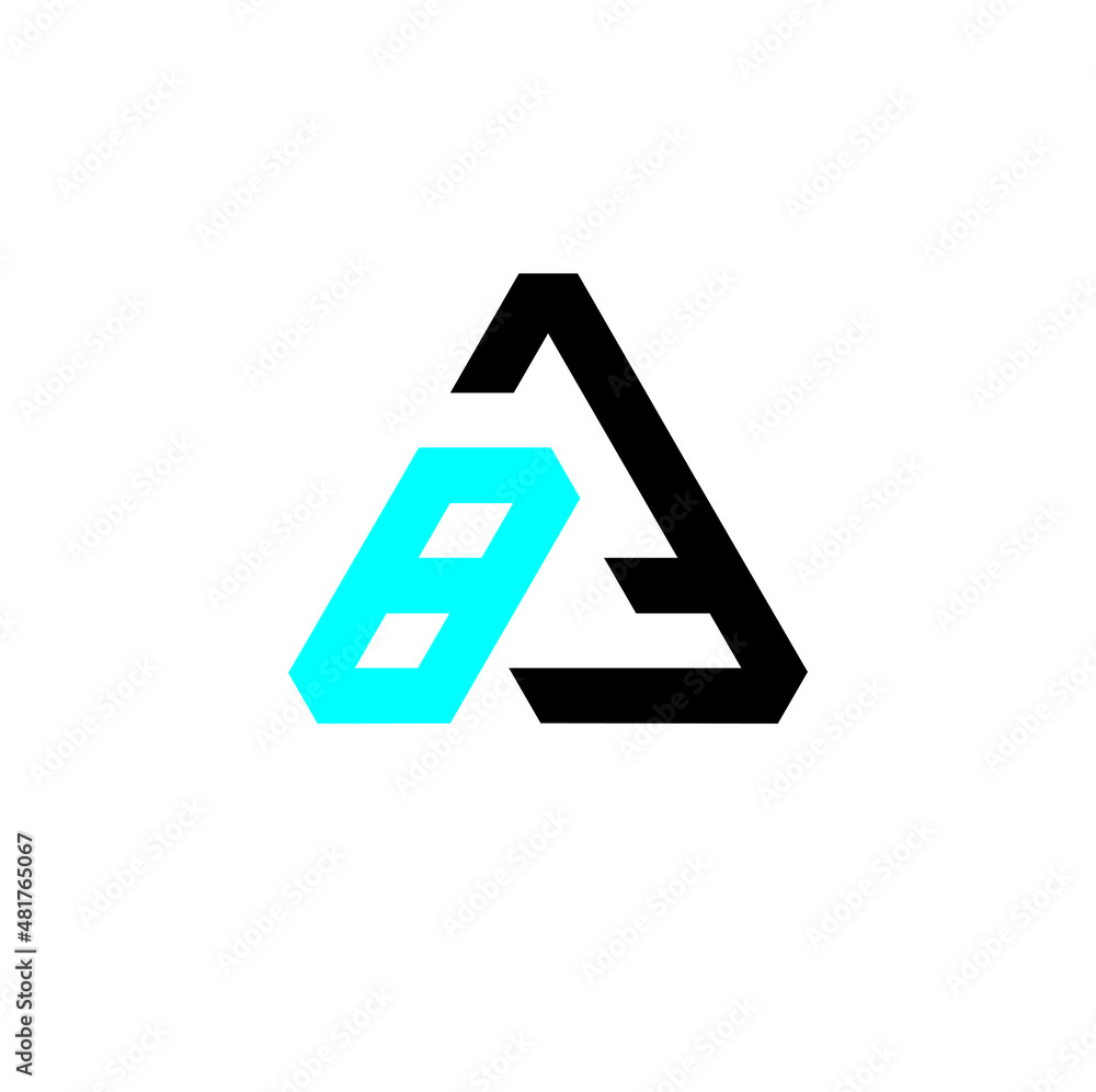 8A, A8 abstract monogram logo design vector templates in triangle ...