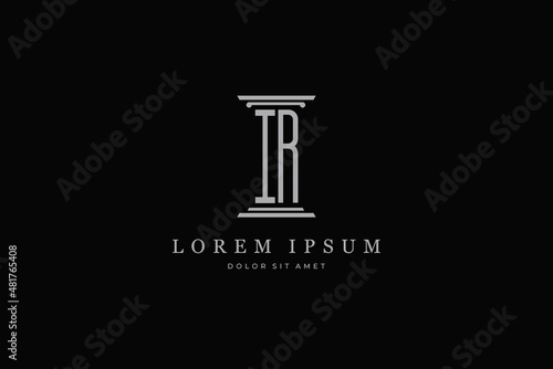 pillar logo icon letter IR minimal design inspiration