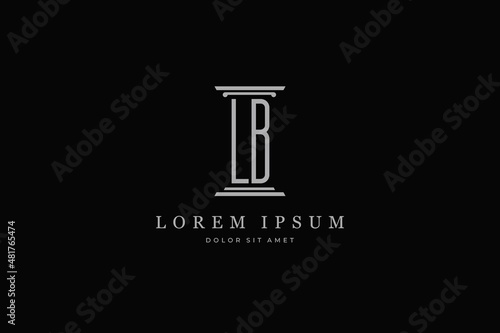 pillar logo icon letter LB minimal design inspiration
