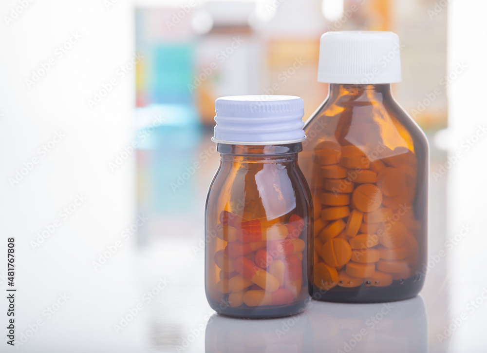 bottle of medicine onwhite background and no label bottle bottle of medicine onwhite background and no label bottle