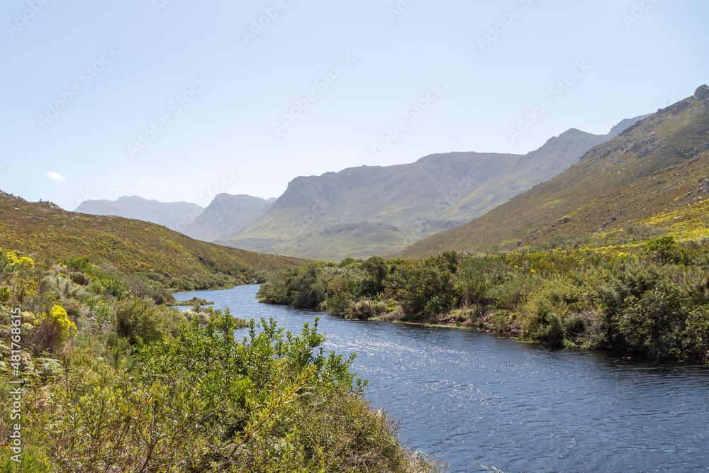 Blue Water in the Palmiet River in the Kogelberg near Betty's Bay in the Western Cape of South Africa