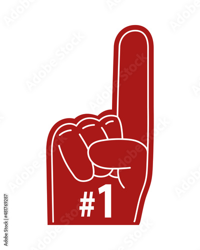 foam hand number one