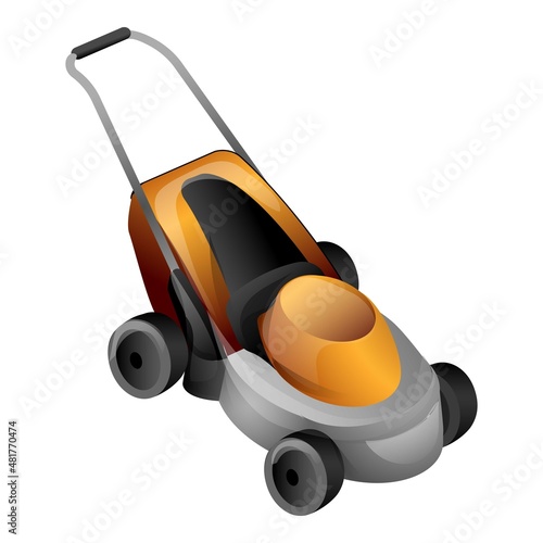 Grass clipper icon cartoon vector. Garden trimmer