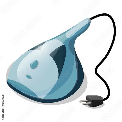 Garment steamer icon cartoon vector. Steam equipment