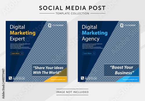 Digital business marketing social media post template 