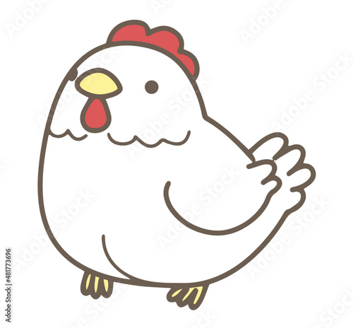 手描きの鶏のイラスト
