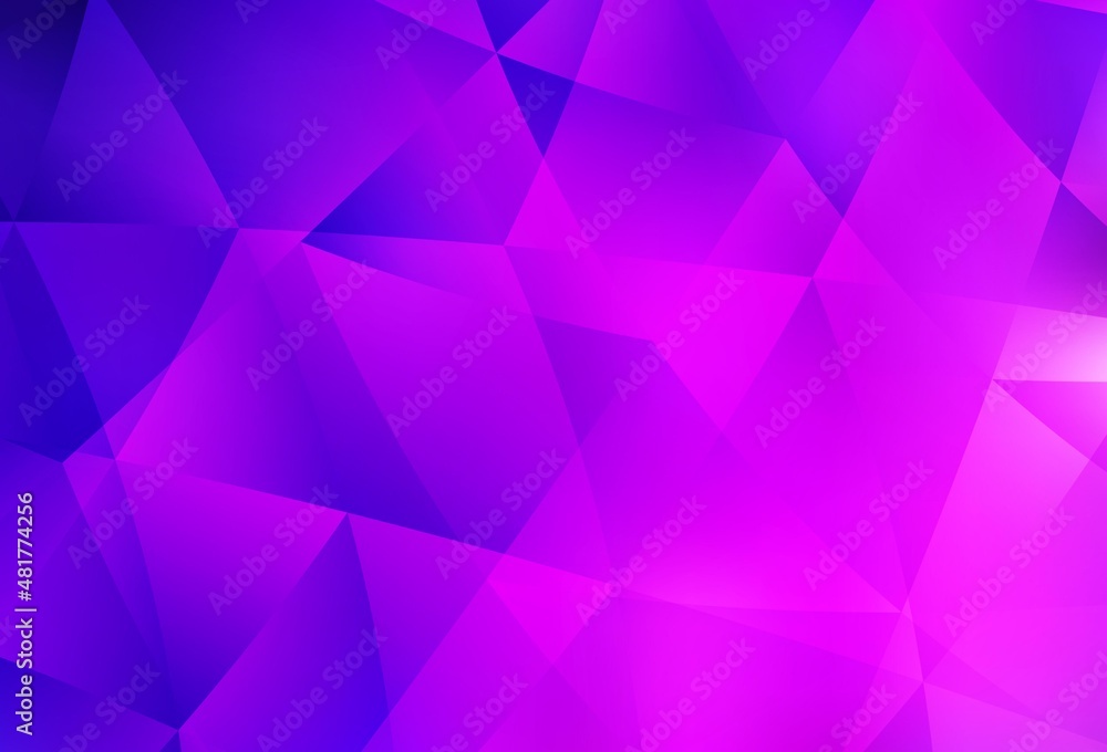 Light Purple, Pink vector polygonal template. Light Purple, Pink vector polygonal template.