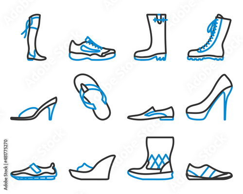 Footwear Icon Set