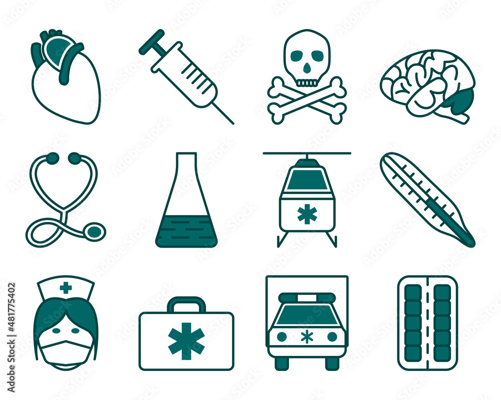 Fototapeta premium Medical Icon Set