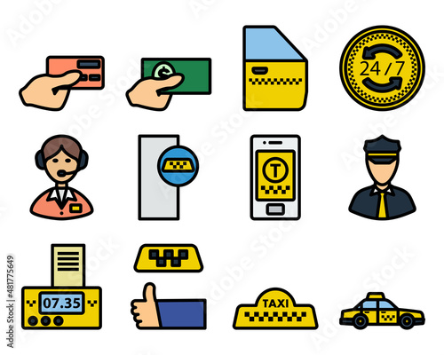 Taxi Icon Set