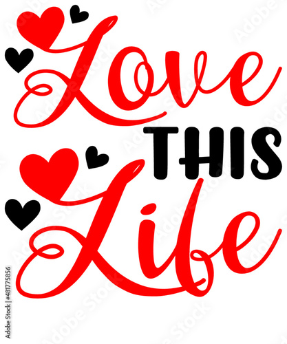Happy Valentine's Day Lettering typography vector, Valentine Vector art gift