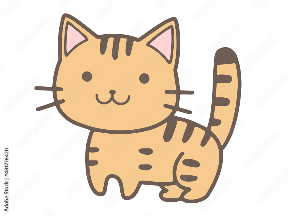 手描きのトラ猫のイラスト Stock Vector Adobe Stock 手描きのトラ猫のイラスト Stock Vector Adobe Stock
