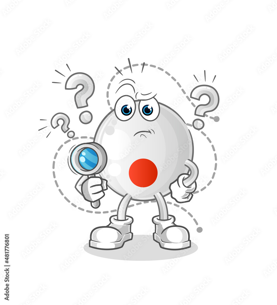 japan flag searching illustration. character vector japan flag searching illustration. character vector