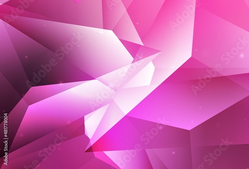 Light Pink vector Glitter abstract illustration with blurred drops of rain.