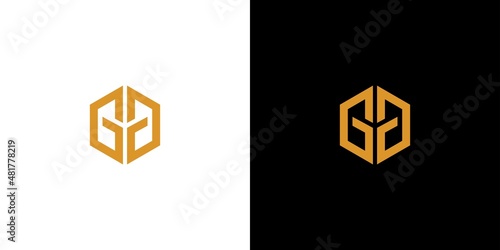 Modern and professional GG initials logo design