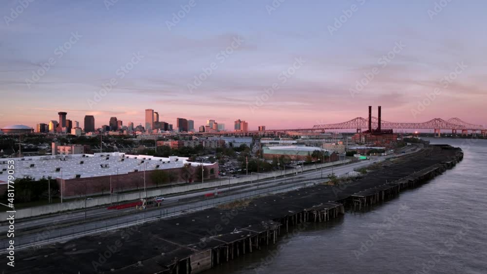 Sunset over New Orleans city scape at sunset Sunset over New Orleans city scape at sunset