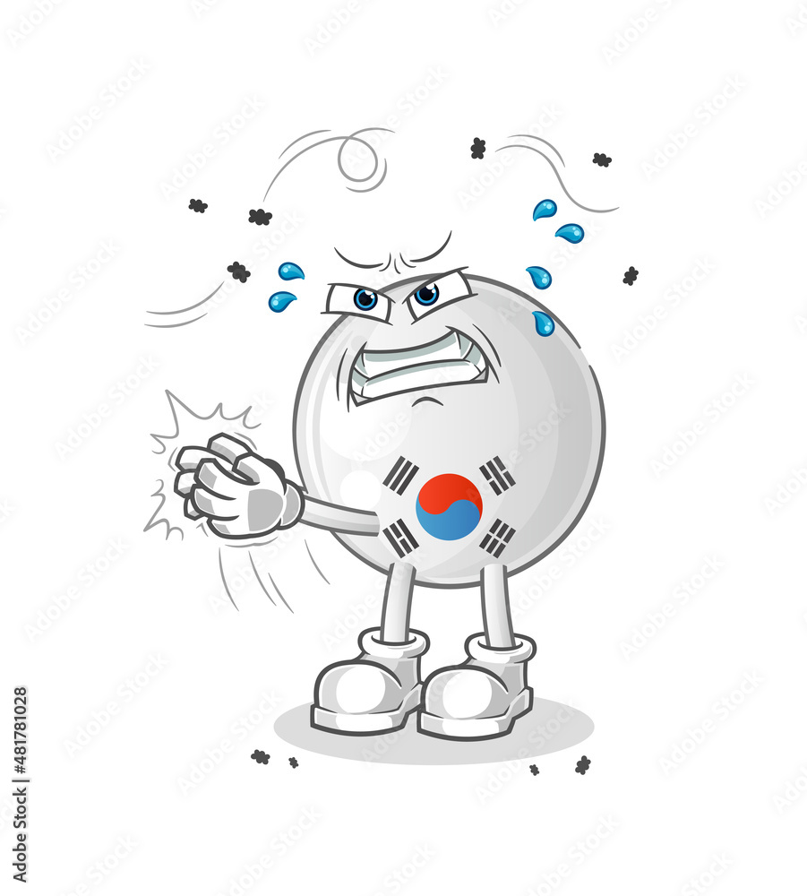 south korea swat fly character. cartoon mascot vector south korea swat fly character. cartoon mascot vector