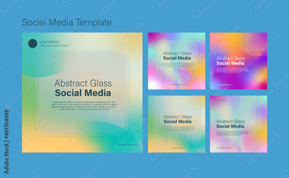 abstract glass background social media template abstract glass background social media template