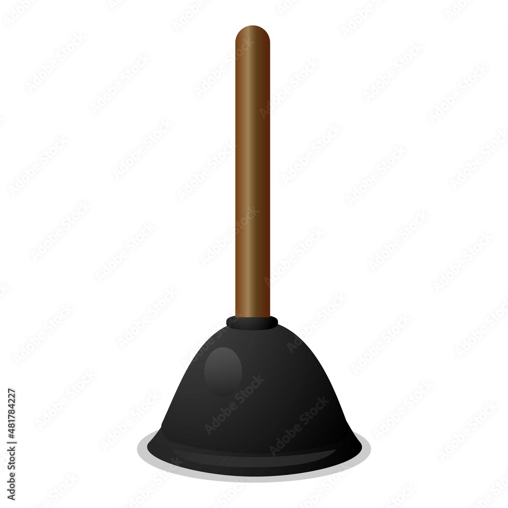 Toilet pump icon cartoon vector. Plunger sink Toilet pump icon cartoon vector. Plunger sink